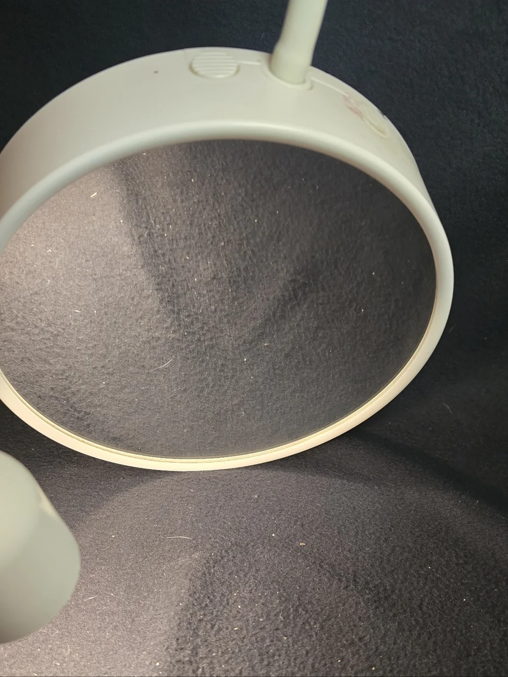 IKEA White Round Vanity Mirror with Flexible Gooseneck Light